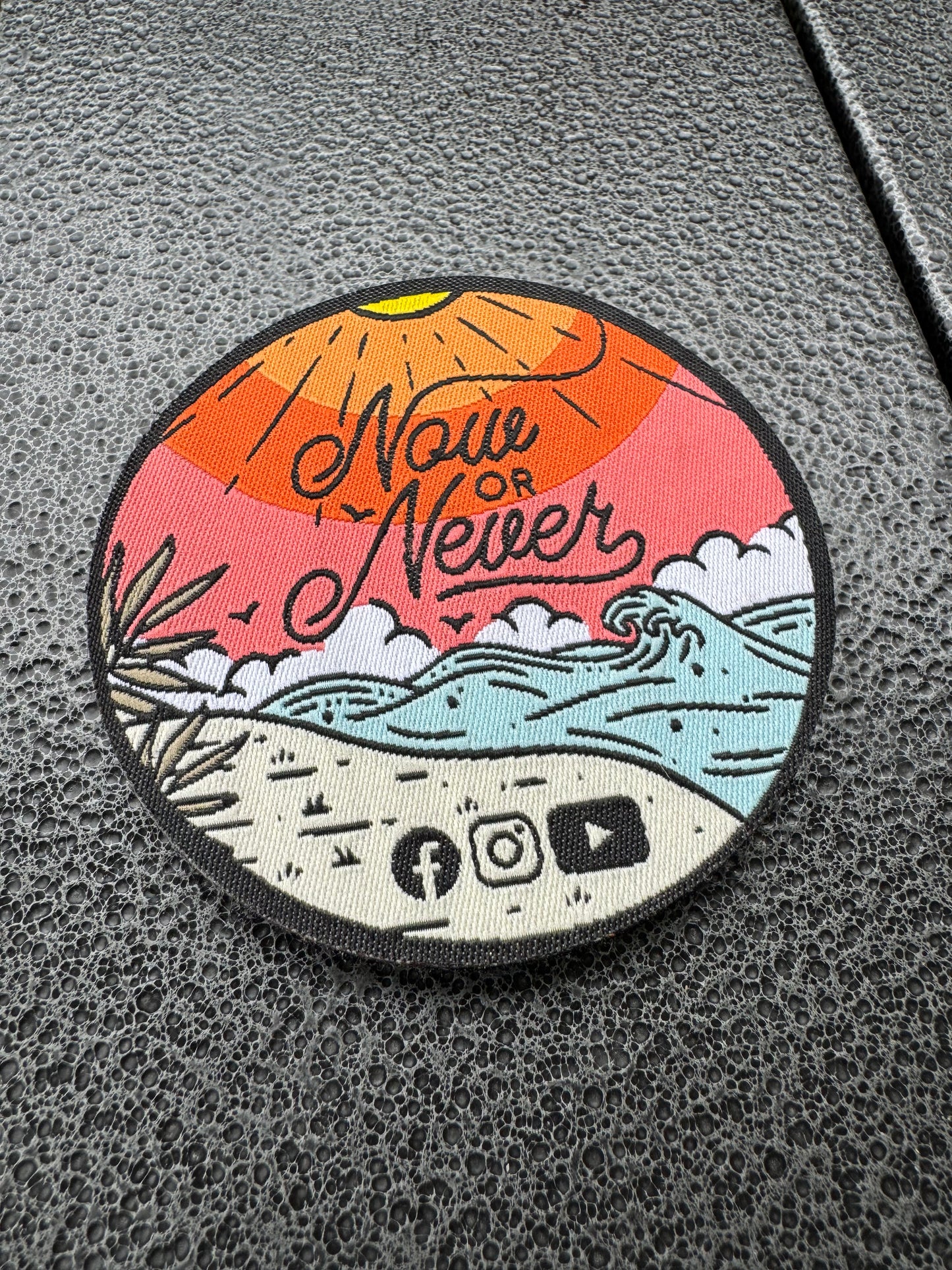 Now or Never logo velcro patch